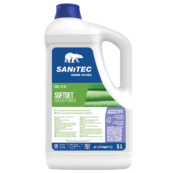 Ammorbidente neutralizzante Softdet Green Power - super concentrato - 5 L - Sanitec 