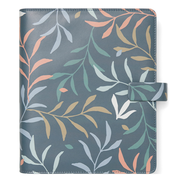  Organiser - c/cinturino - fantasia Botanical - A5 - 233 x 217 x 46 mm - blu - Filofax 