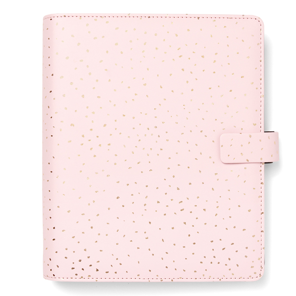  Organiser Confetti - f.to A5 - 233 x 217 x 46 mm - con cinturino - rosa - Filofax 