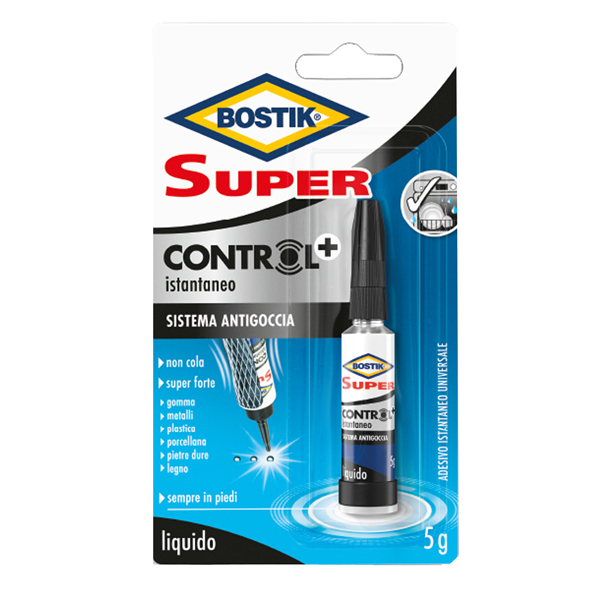  Colla istantanea Super Control - universale - con sistema antigoccia - 5 gr - Bostik 