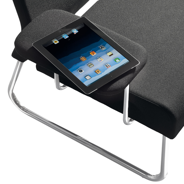  Bracciolo rivestito divano Slastic in similpelle nero Unisit 