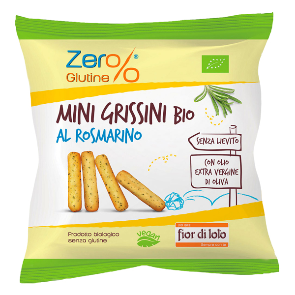  Mini grissini - rosmarino - monodose da 30 gr - Zer%glutine 