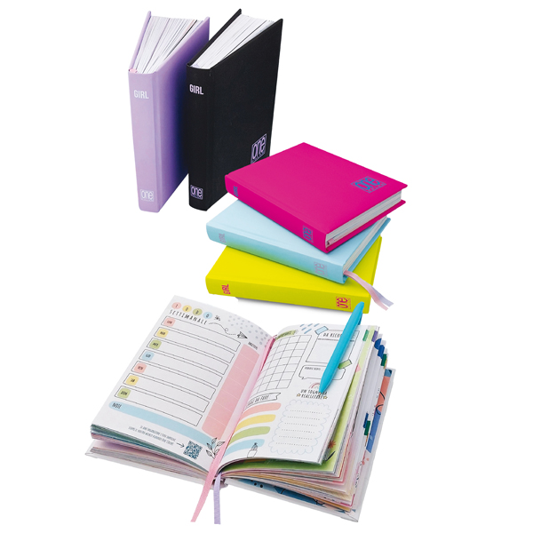  Diario femminile - 12 mesi - copertina soft touch - colori assortiti - Blasetti 