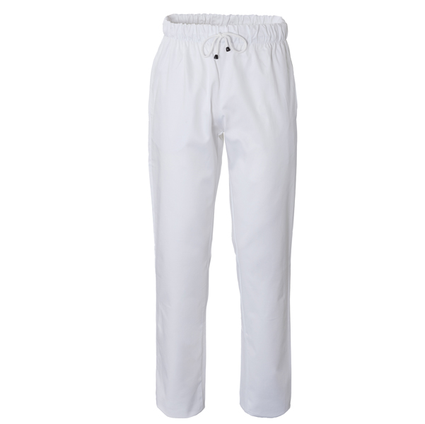  Pantalone cuoco Plutone - unisex - taglia L - bianco - Giblor's 