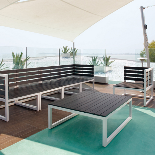  Poltrona Salotto Quick - angolare destro - 66 x 70 x 70 cm - alluminio/legno - King Collection 