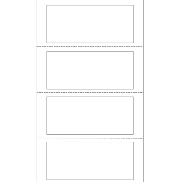  Etichette adesive a modulo continuo TT951-2 - in carta - corsia singola - permanenti - 140 x 60 mm - 4 et/fg - 100 fogli - bianco - Markin 
