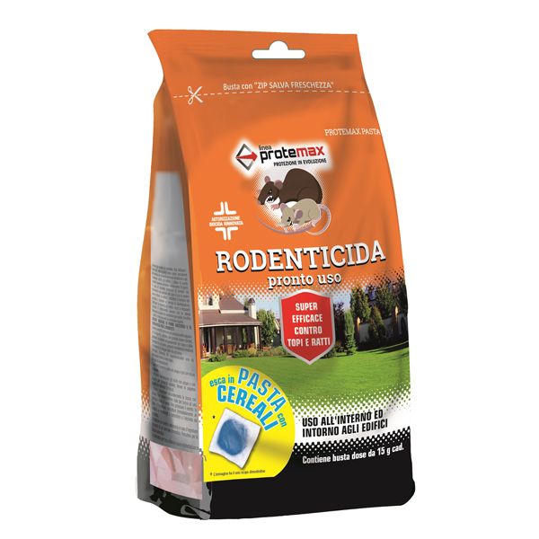  Busta rodenticida - 150 gr - pasta blu - Protemax 