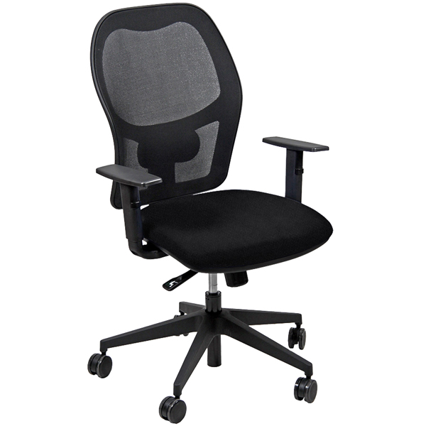  Seduta operativa Hubble HUHU - tessuto Chili - braccioli regolabili - nero - Unisit 