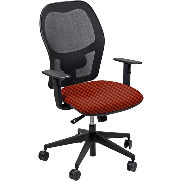  Seduta operativa Hubble HUHU - tessuto Fashion - braccioli regolabili - arancione - Unisit 