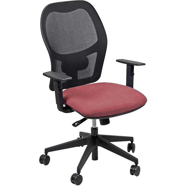  Seduta operativa Hubble HUHU - tessuto Target - braccioli regolabili - rosa - Unisit 