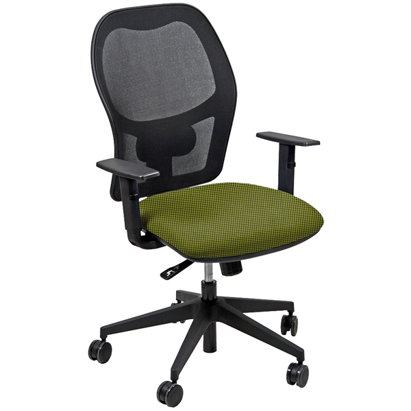  Seduta operativa Hubble HUHU - tessuto Fashion - braccioli regolabili - verde mela - Unisit 