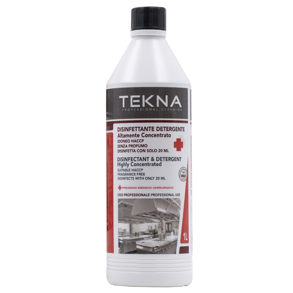  Disinfettante detergente - per superfici - super concentrato - 1 lt - Tekna 