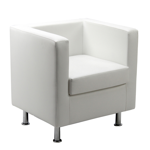  Poltrona Pragma PR1 - con braccioli inclusi - similpelle - bianco - Unisit 