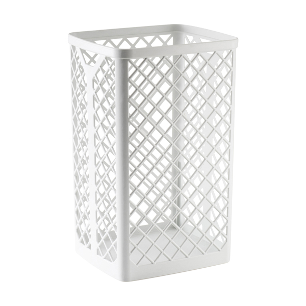  Cestino gettacarta 510 - A51001 - listellato - 35 L - bianco - Mar plast 