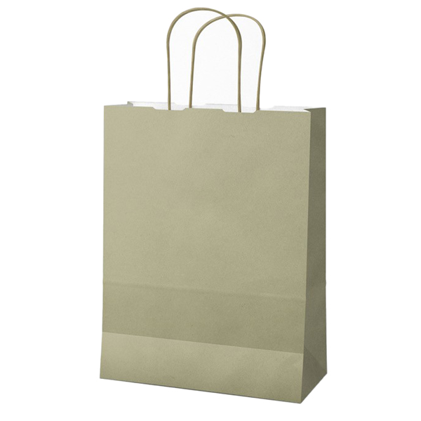  Shopper Twisted - maniglie cordino - 18 x 8 x 24 cm - carta kraft - salvia - Mainetti Bags - conf. 25 pezzi 