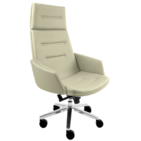  Poltrona direzionale Master MSTPA - con braccioli inclusi e poggiatesta - panna - Unisit 