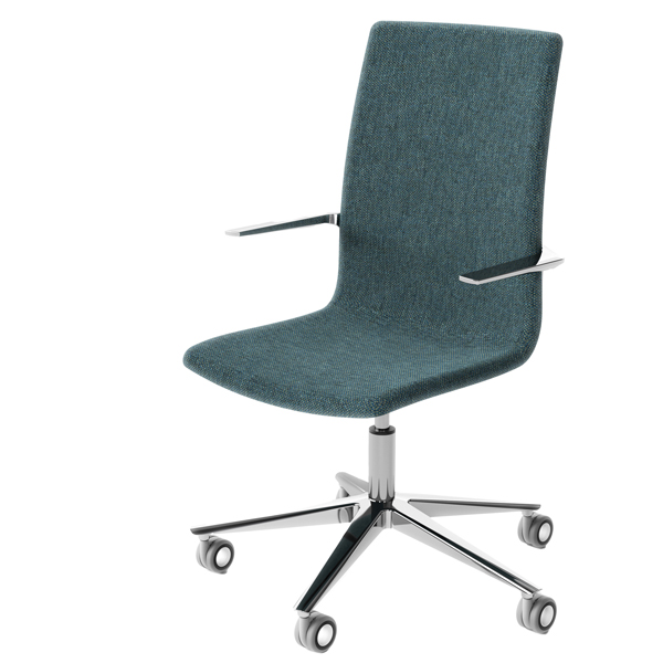  Poltrona direzionale Kona KOM - con braccioli fissi - jeans - Unisit 