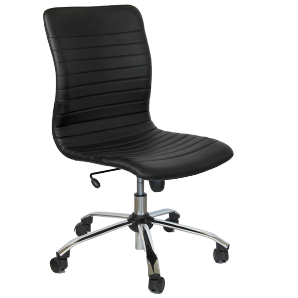 Poltrona direzionale Euterpe cromo EPDCSB - senza braccioli - nero - Unisit 
