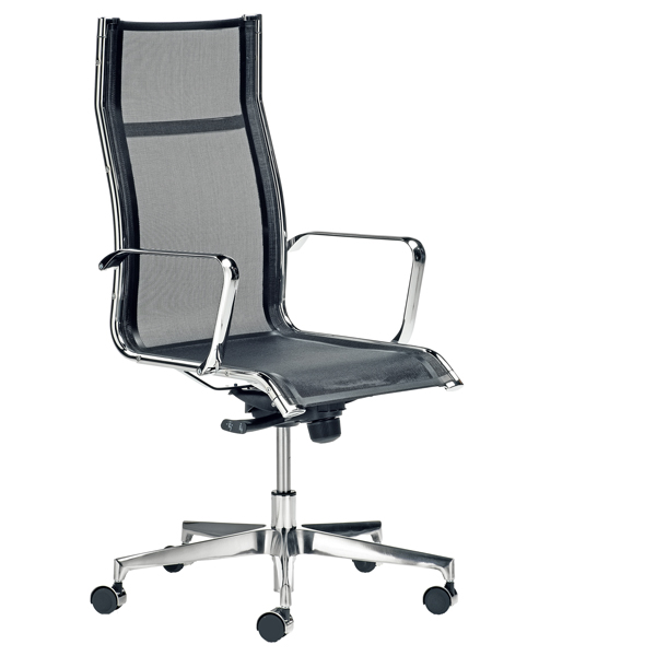  Poltrona direzionale Pollux PLP - con braccioli inclusi - nero - Unisit 