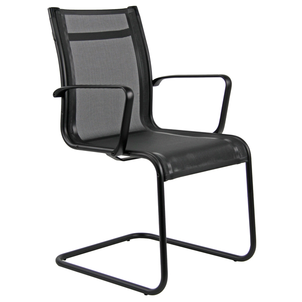  Seduta attesa Pollux all black PVV - con braccioli inclusi - nero - Unisit 