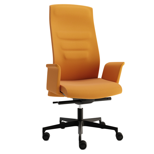  Poltrona direzionale Nordik - con braccioli fissi - arancio - Unisit 