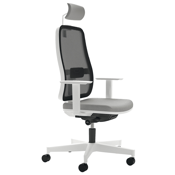  Poltrona direzionale Blaze BLYTBPG - con braccioli regolabili e poggiatesta - grigio - Unisit 