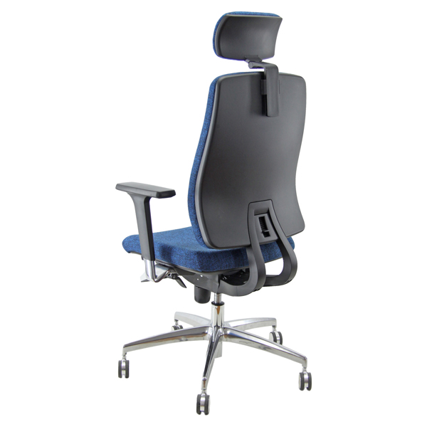  Poltrona semidirezionale Absolute ASAPG - con braccioli regolabili e poggiatesta- blu - Unisit 