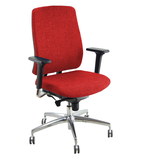  Poltrona semidirezionale Absolute ASA - con braccioli regolabili - rosso - Unisit 