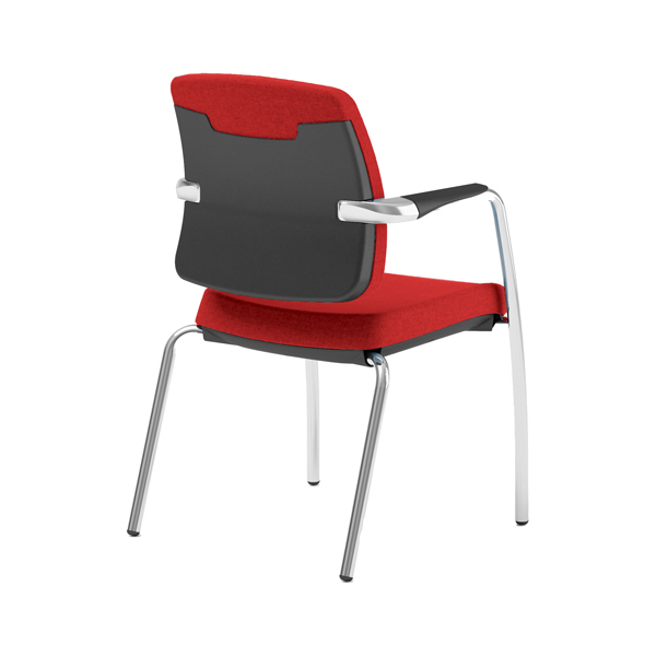  Seduta attesa Absolute AS4G - con braccioli inclusi - rosso - Unisit 