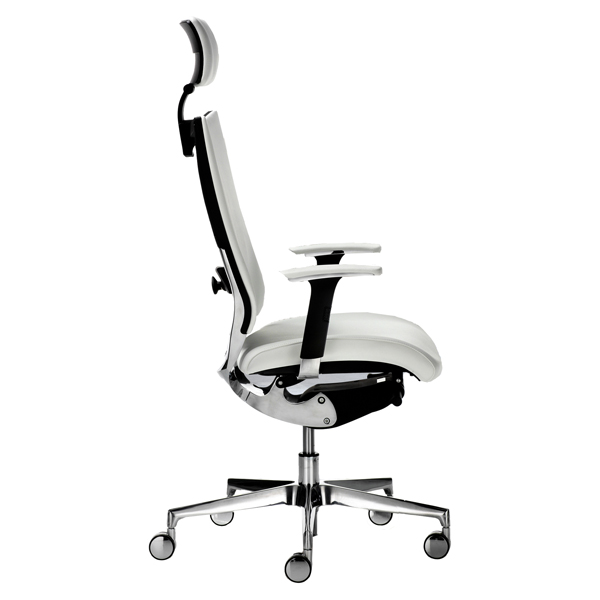  Poltrona semidirezionale Elite concept COTPGB - con braccioli regolabili e poggiatesta - bianco - Unisit 