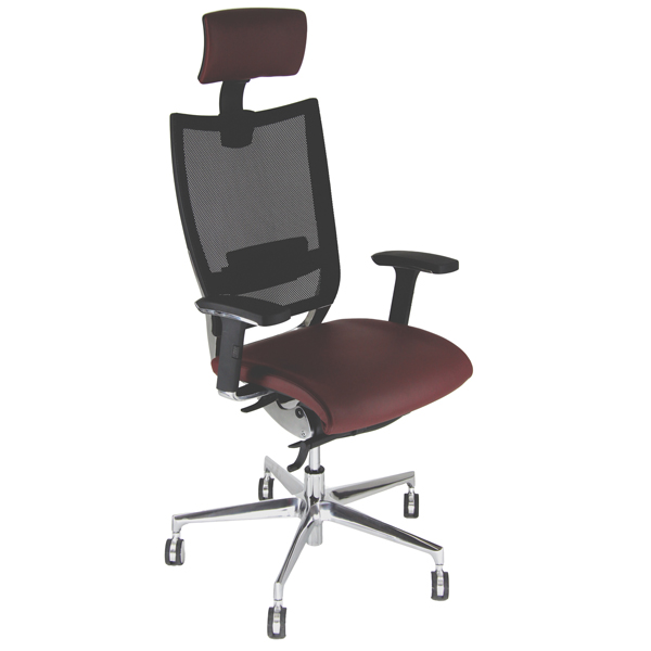  Poltrona semidirezionale Elite concept COTPG - con braccioli regolabili e poggiatesta - bordeaux - Unisit 