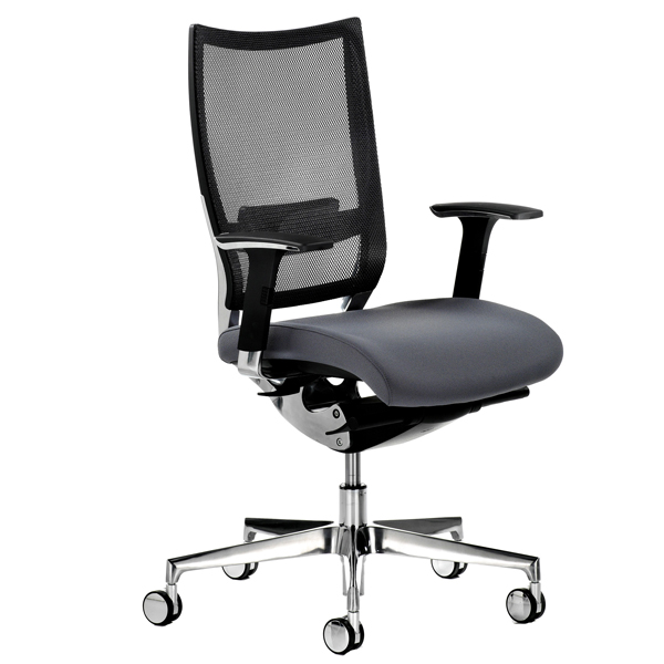  Poltrona semidirezionale Elite concept COT - con braccioli regolabili - nero - Unisit 