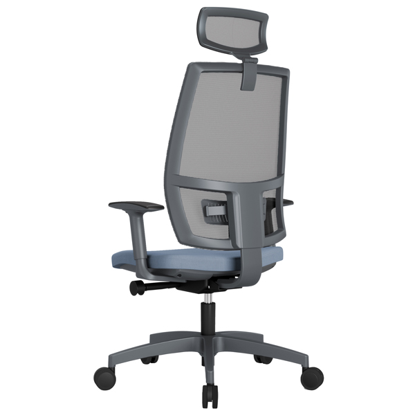  Poltrona semidirezionale Melania MAAPG - con braccioli regolabili e poggiatesta - jeans - Unisit 