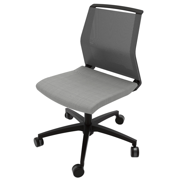  Poltrona semidirezionale Light LLE - senza braccioli - grigio chiaro - Unisit 