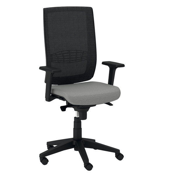  Poltrona semidirezionale Kind KIAN - con braccioli regolabili - grigio chiaro - Unisit 