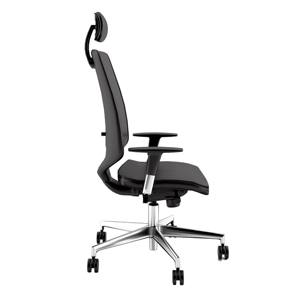  Poltrona semidirezionale Newair NWNAP - con braccioli regolabili e poggiatesta - nero - Unisit 