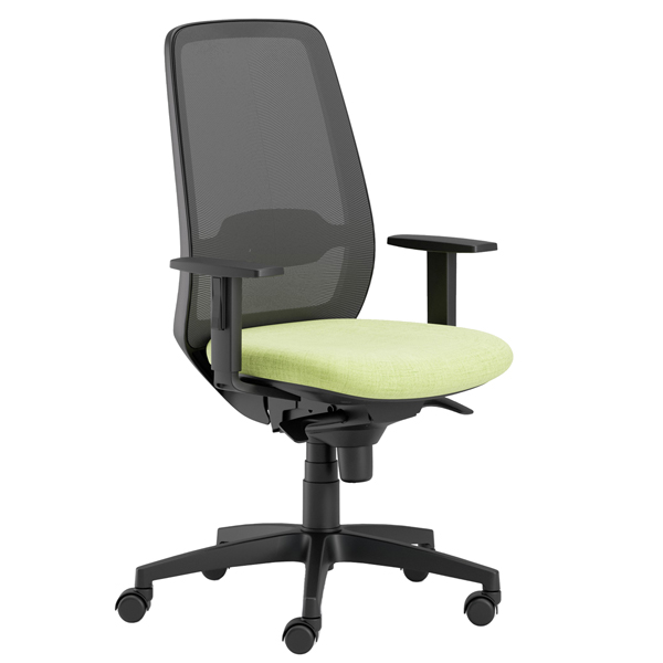  Seduta operativa Tullio TUA - con braccioli regolabili - verde mela - Unisit 