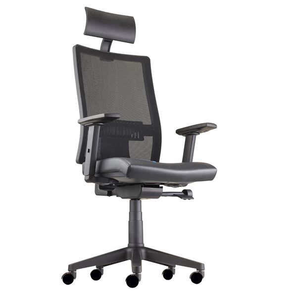  Seduta operativa Nereide NDAEPG - con braccioli regolabili e poggiatesta - nero - Unisit 