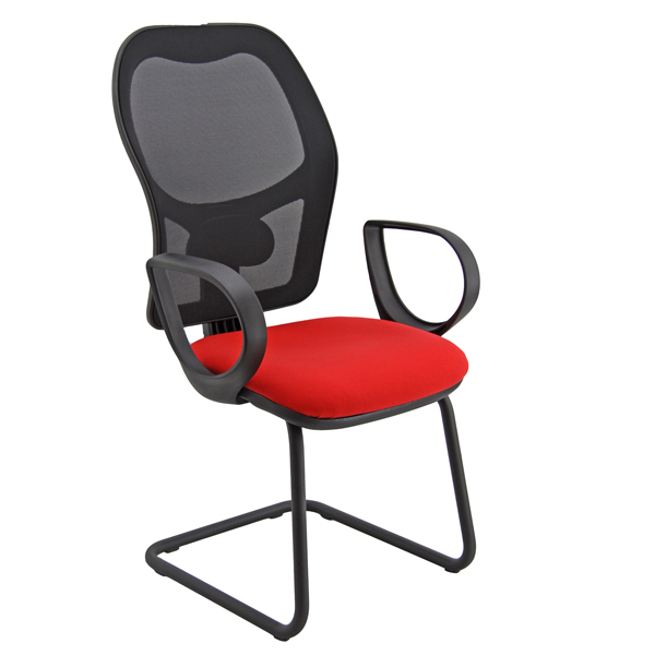  Seduta attesa Hubble HUS - con braccioli fissi - rosso - Unisit 