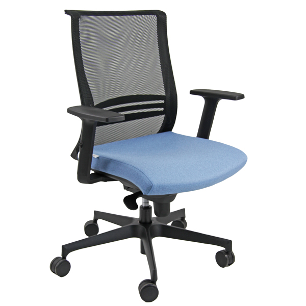  Poltrona semidirezionale Elite wing WIBST - con braccioli regolabili - celeste - Unisit 