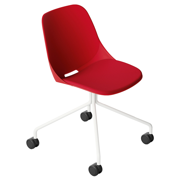  Seduta attesa Quick QKG4B - senza braccioli - rosso - Unisit 