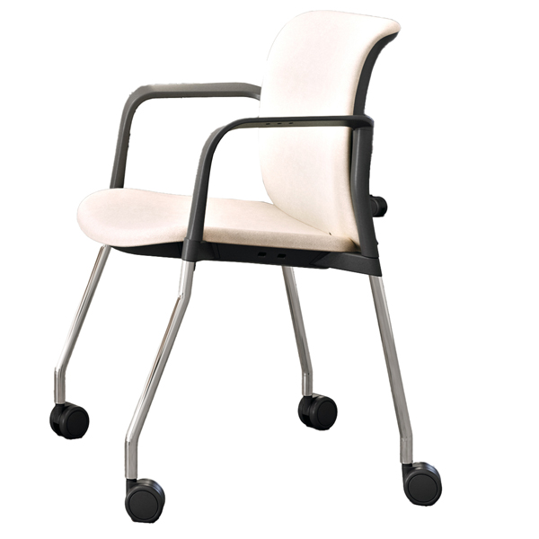  Seduta attesa Nik NIC4R - con braccioli inclusi - beige - Unisit 