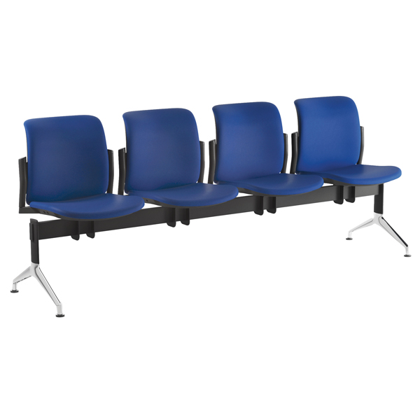  Panca attesa Nik NI4P - 4 posti - senza braccioli - blu - Unisit 