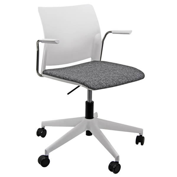  Seduta Home/Office Alpha APGBBRT - con braccioli inclusi - bianco/grigio - Unisit 
