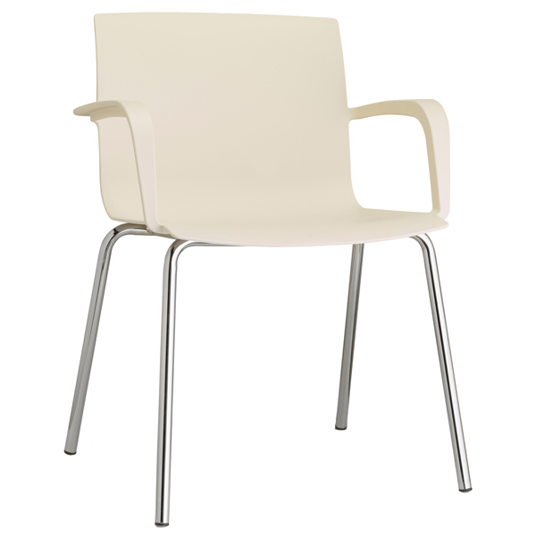  Seduta attesa Melissa MEC - con braccioli inclusi - bianco perla - Unisit 