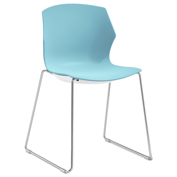  Seduta attesa No Frill NFS - senza braccioli - celeste - Unisit 