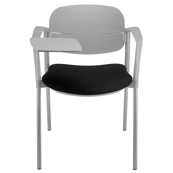  Poltroncina visitatore Step SPGPTT - con braccioli inclusi e tavoletta - nero - Unisit 