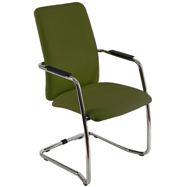  Poltroncina visitatore Lithium LTLTA - con braccioli inclusi - verde bruciato - Unisit 