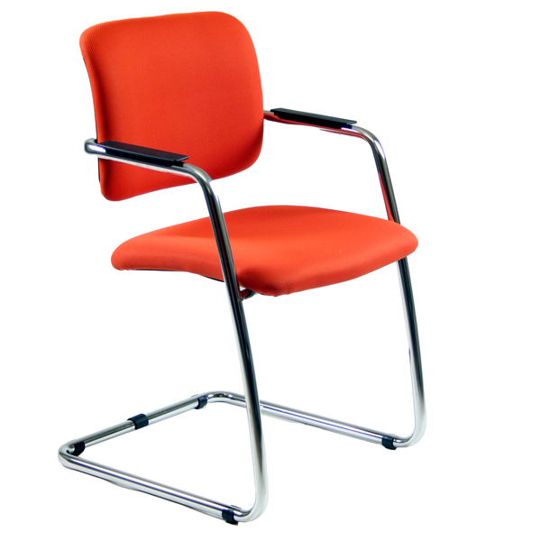  Poltroncina visitatore Lithium LTLT - con braccioli inclusi - arancione - Unisit 