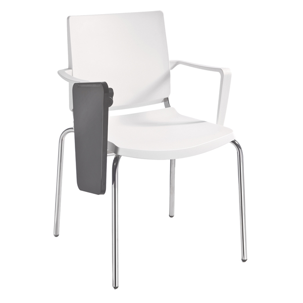  Seduta attesa Atenea ATBRT - con tavoletta e braccioli inclusi - bianco - Unisit 